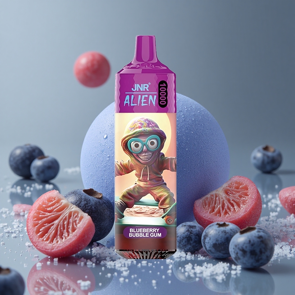 JNR Alien 10000パフ ブルーベリーバブルガム 850mAh 20ml