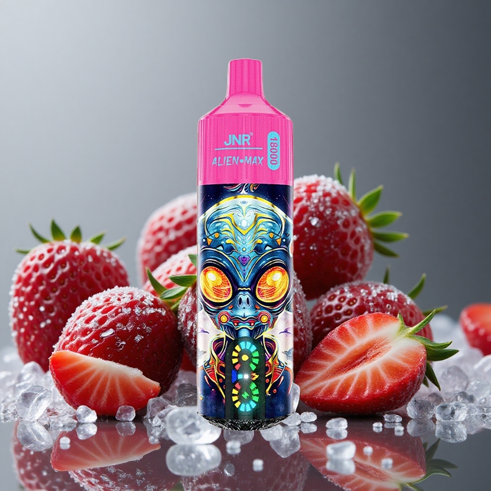 JNR Alien Max 18000 パフ デュアルメッシュコイル 28ml ストロベリーアイス