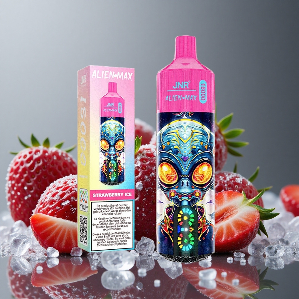 JNR Alien Max 18000 パフ デュアルメッシュコイル 28ml ストロベリーアイス