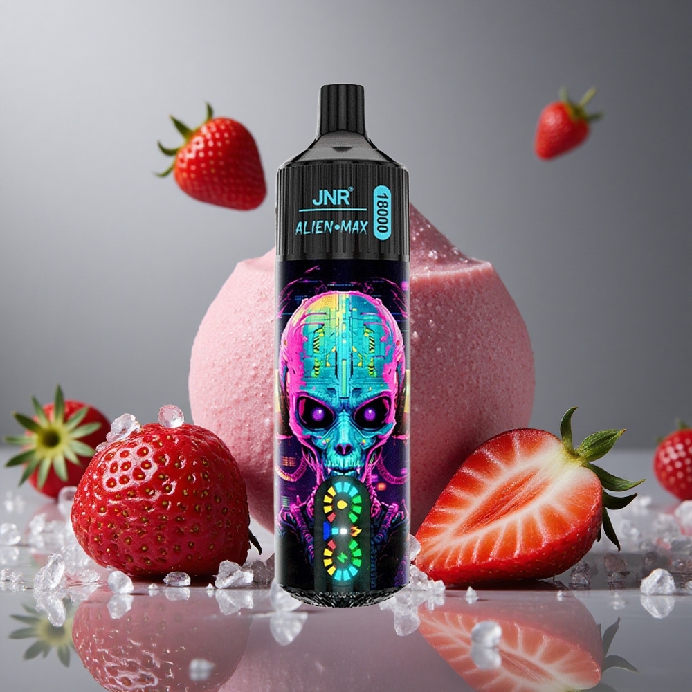 JNR Alien Max 18000パフ デュアルメッシュコイル  850mAh ストロベリー