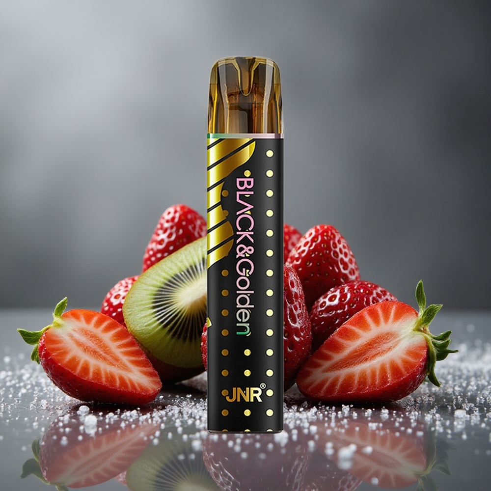 JNR BlackGolden 600+200パフ ストロベリーキウイ 550mAh