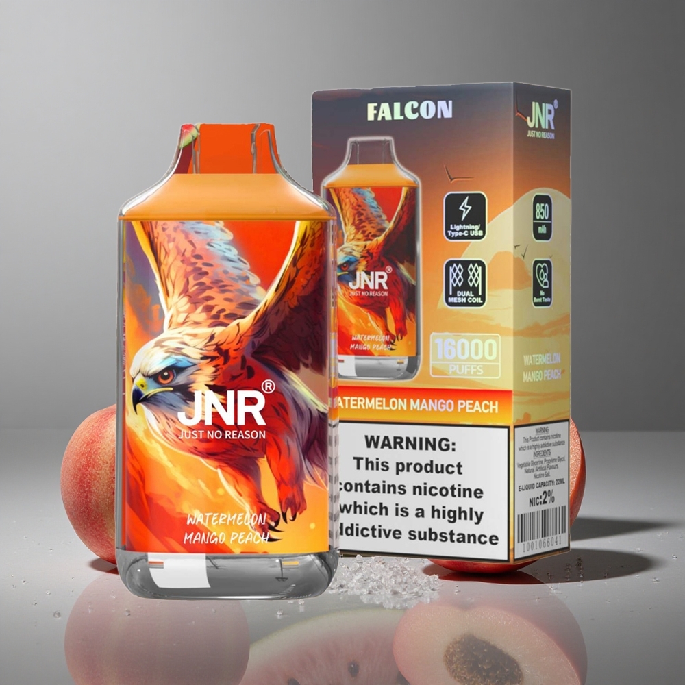 JNR Falcon 16000パフ スイカマンゴーピーチ 850mAh 22ml