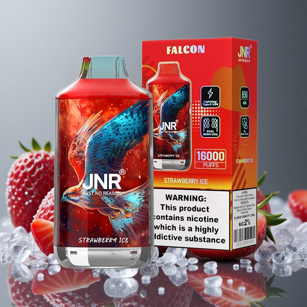 JNR Falcon 16000パフ ストロベリーアイス 850mAh 22ml