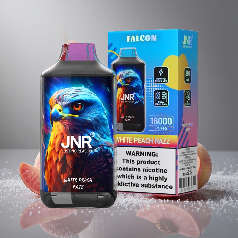 JNR Falcon 16000パフ ホワイトピーチラズ 850mAh 22ml
