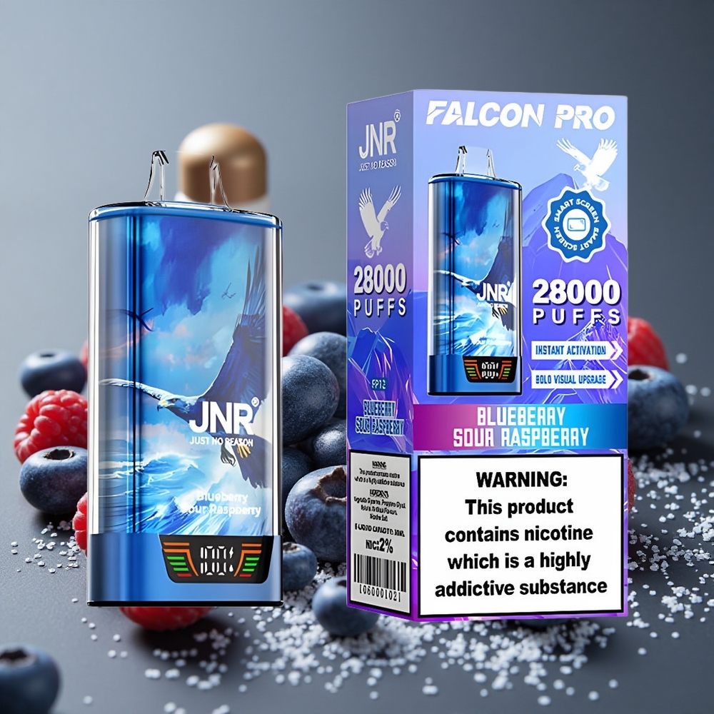 JNR Falcon Pro 28000 ブルーベリーサワーラズベリー 950mAh スマートディスプレイ