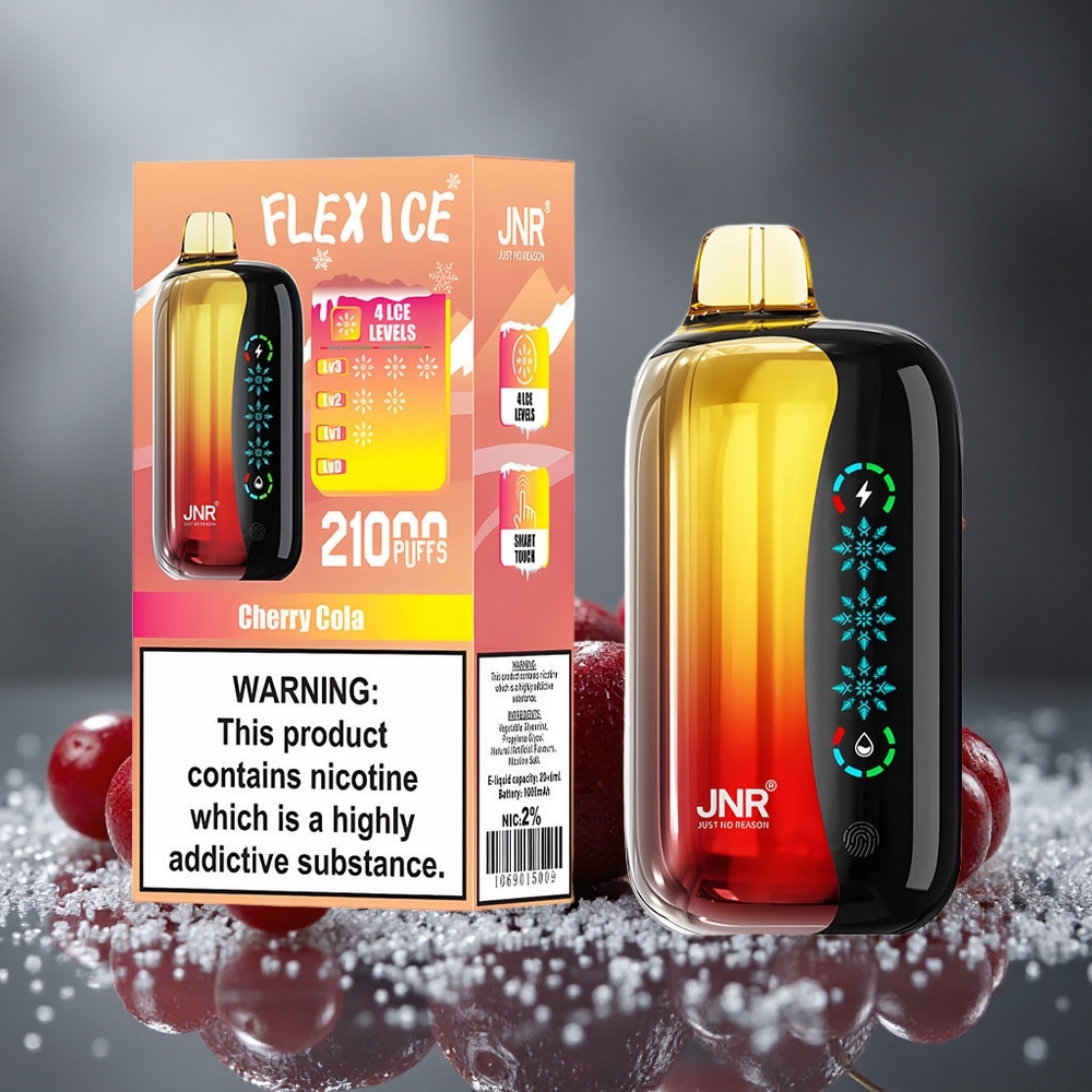 JNR Flex Ice 21000 パフ チェリーコーラ タッチスクリーン カスタマイズ可能エアフロー