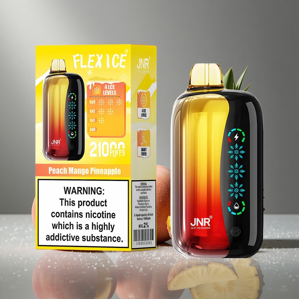 JNR Flex Ice 21000 パフ ピーチマンゴーパイナップル タッチスクリーン カスタマイズ可能エアフロー