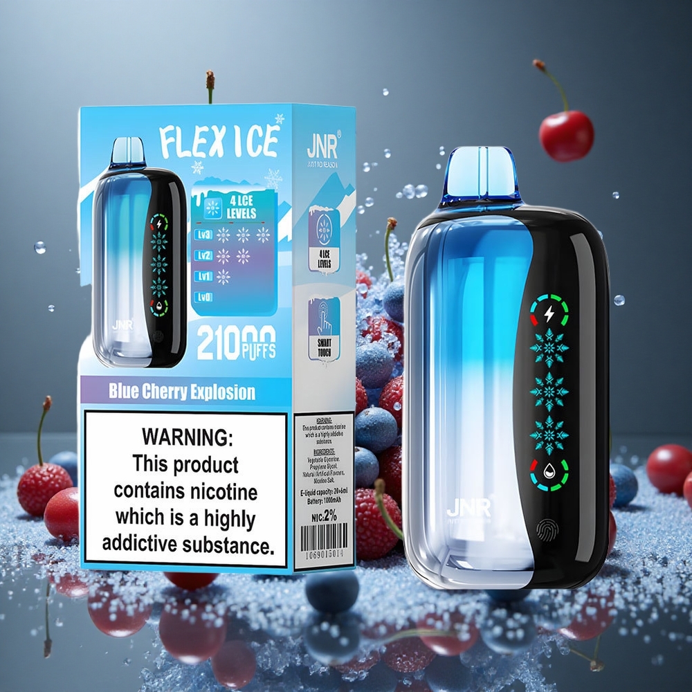 JNR Flex Ice 21000 パフ ブルーチェリーエクスプロージョン 26ml タッチスクリーン