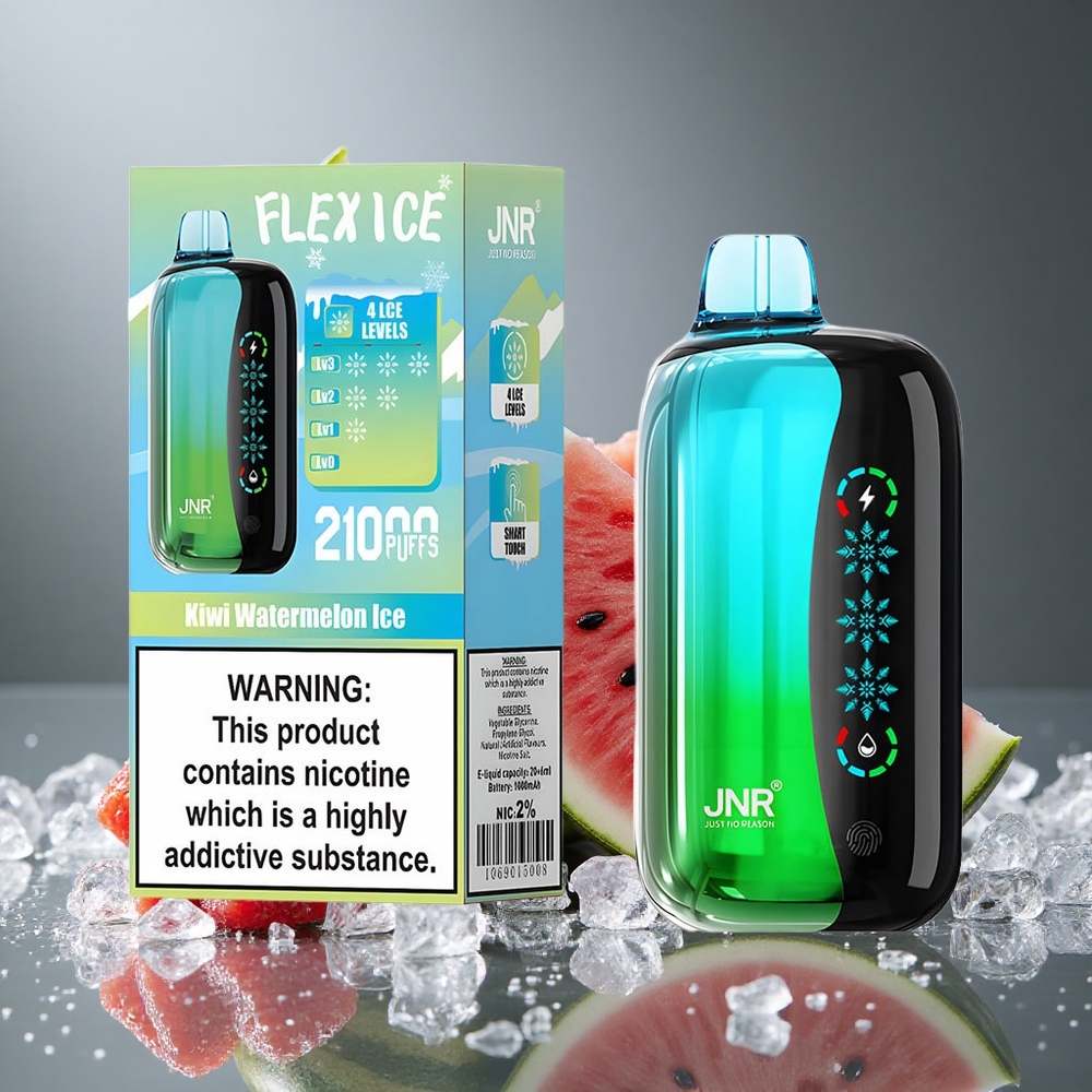 JNR Flex Ice 21000パフ キウイスイカアイス タッチスクリーン カスタマイズ可能エアフロー