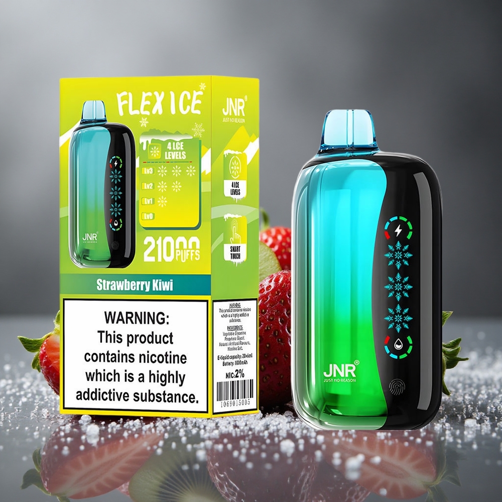 JNR Flex Ice 21000パフ ストロベリーキウイ タッチスクリーン カスタマイズ可能な気流