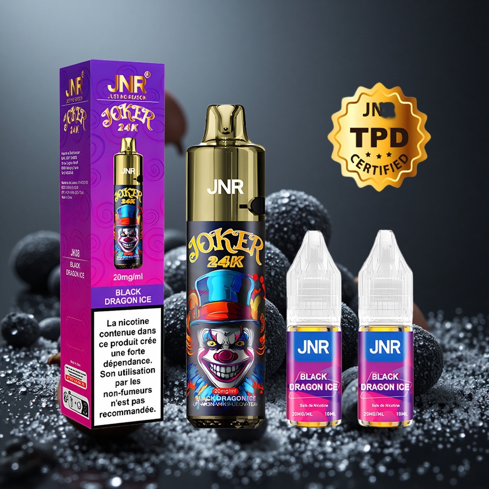 JNR Joker 24K リフィル可能ポッド 800mAh ブラックドラゴンアイス