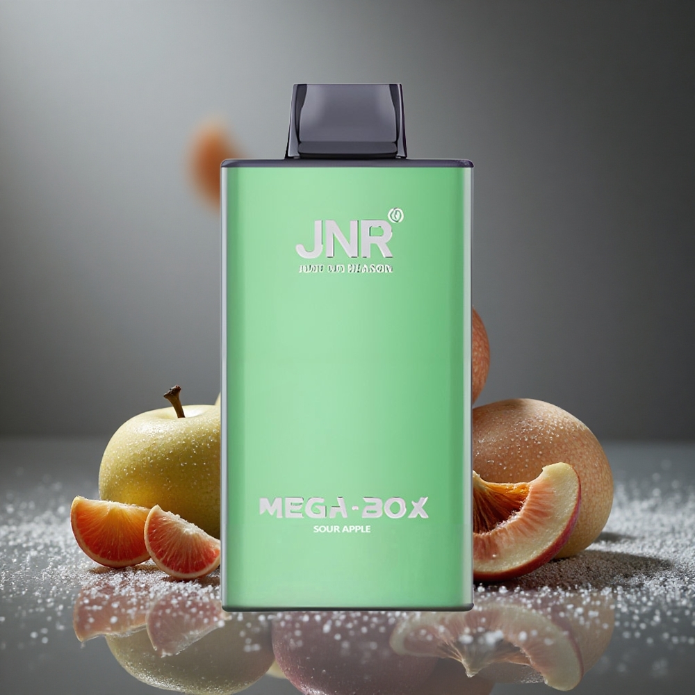 JNR Mega Box 25000パフ サワーアップル 850mAh デュアルメッシュコイル