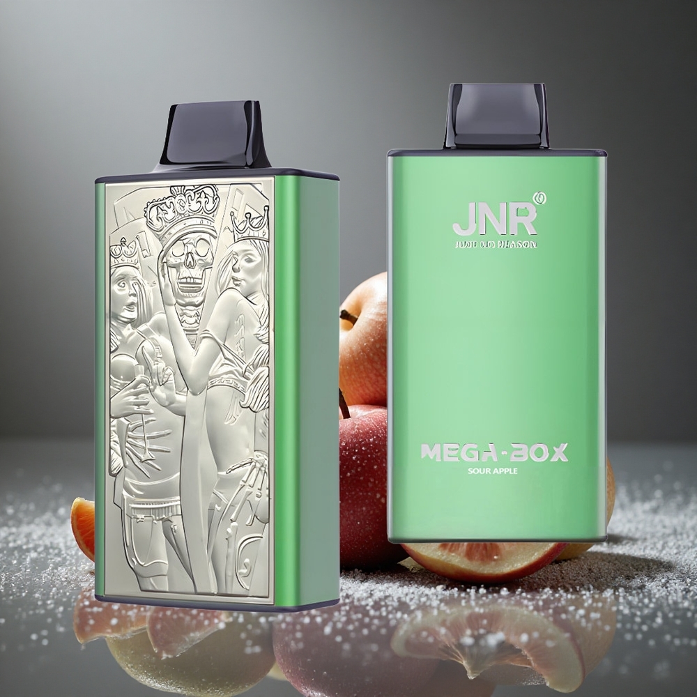 JNR Mega Box 25000パフ サワーアップル 850mAh デュアルメッシュコイル