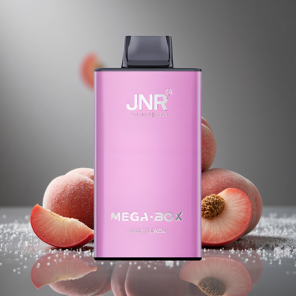 JNR Mega Box 25000パフ ジューシーピーチ デュアルメッシュコイル 850mAh