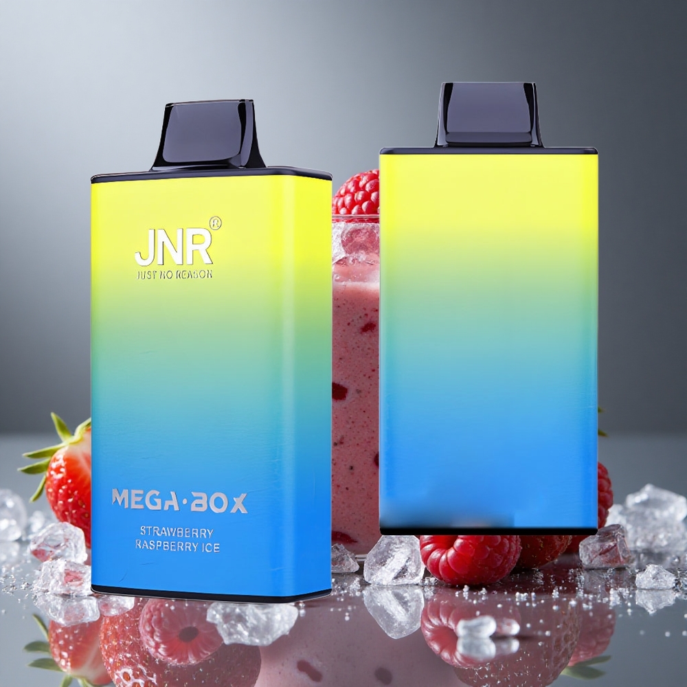 JNR Mega Box 25000パフ ストロベリーレッドラズベリーアイス デュアルメッシュコイル＆タイプC急速充電