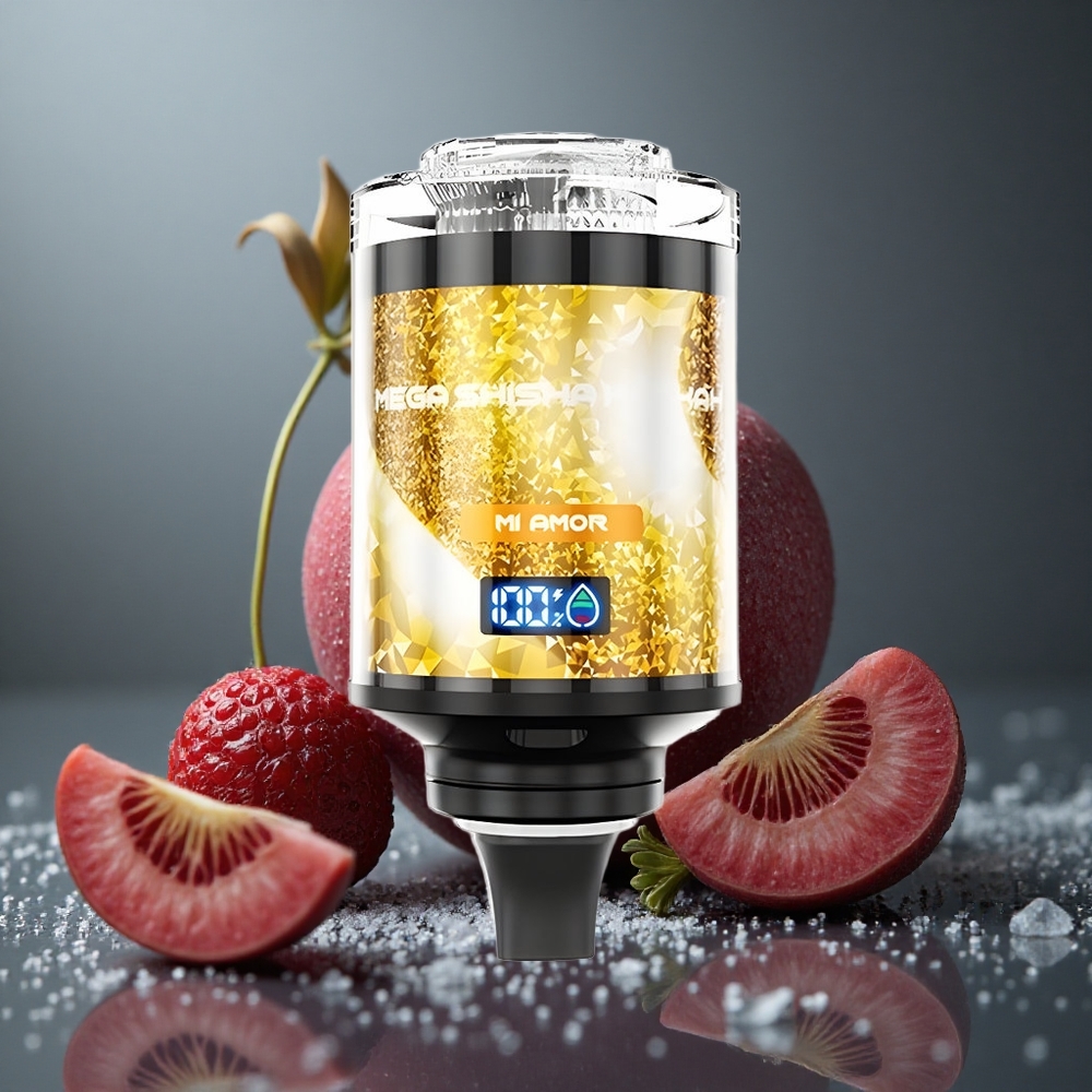 JNR Mega Shisha Hookah 100000 パフ 60ml Mi Amor デスクトップ互換性