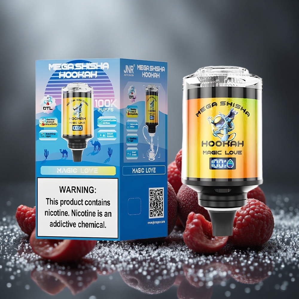 JNR Mega Shisha Hookah 100000パフ 60ml デスクトップ互換 マジックラブ