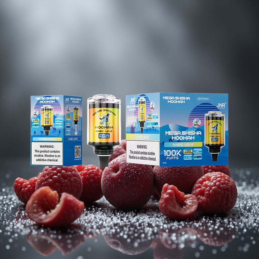 JNR Mega Shisha Hookah 100000パフ 60ml デスクトップ互換 マジックラブ