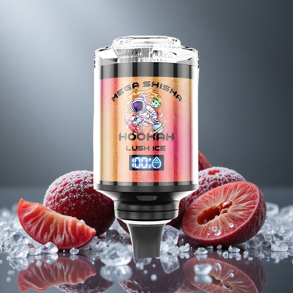JNR Mega Shisha Hookah 100000パフ 60ml デスクトップ互換性 ラッシュアイス