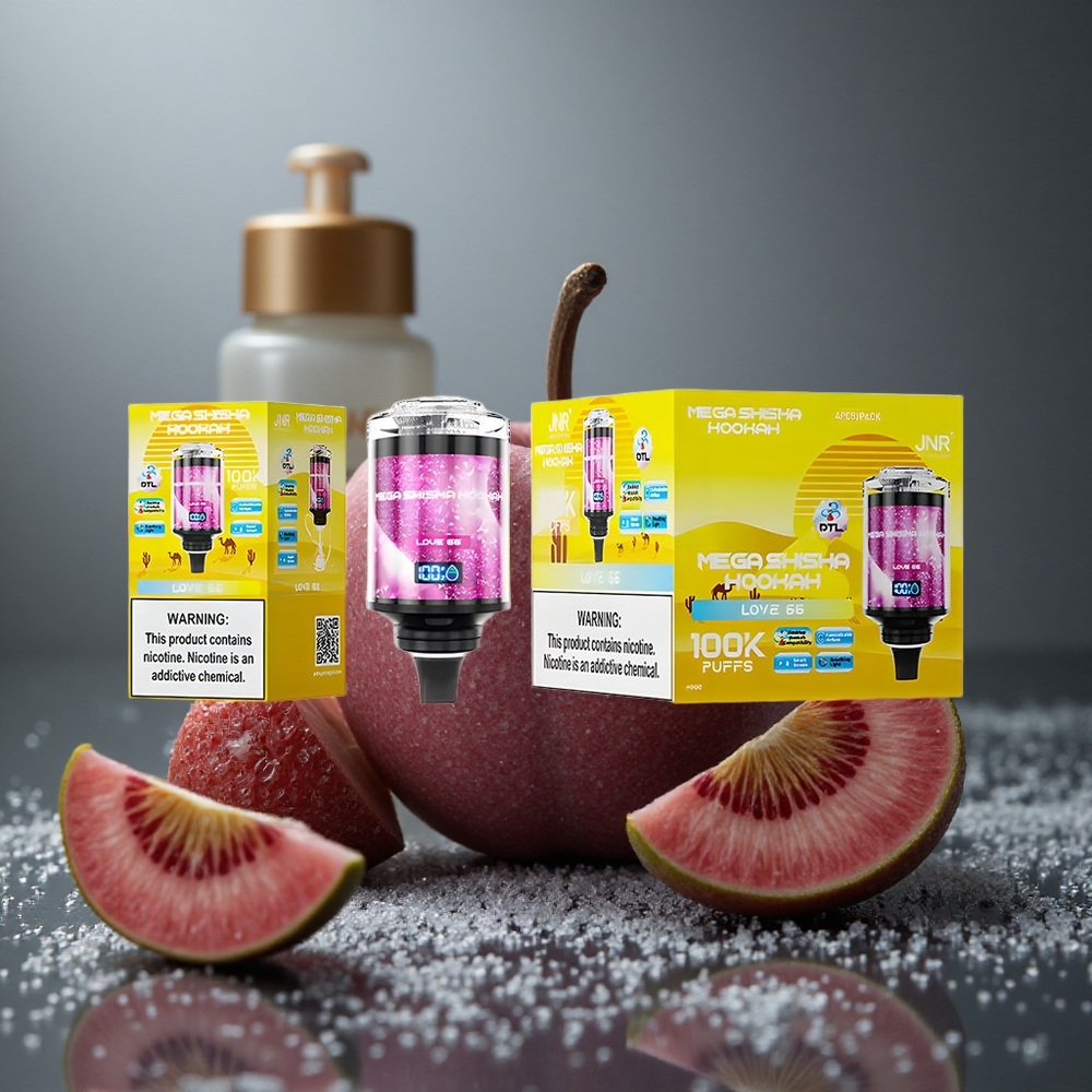 JNR Mega Shisha Hookah 100K デスクトップ互換性 2200mAh 60ml 愛 66