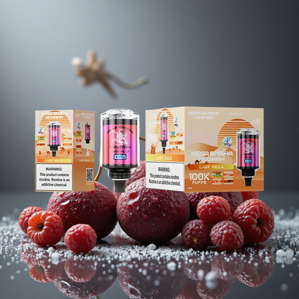JNR Mega Shisha Hookah 100K デスクトップ互換性 2200mAh リチャージャブルバッテリー レディキラー