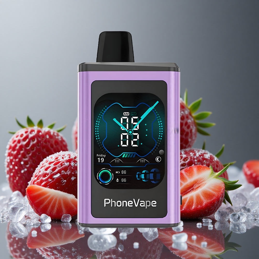 JNR PhoneVape 30000パフ ストロベリーアイス タイプC充電 ターボモード