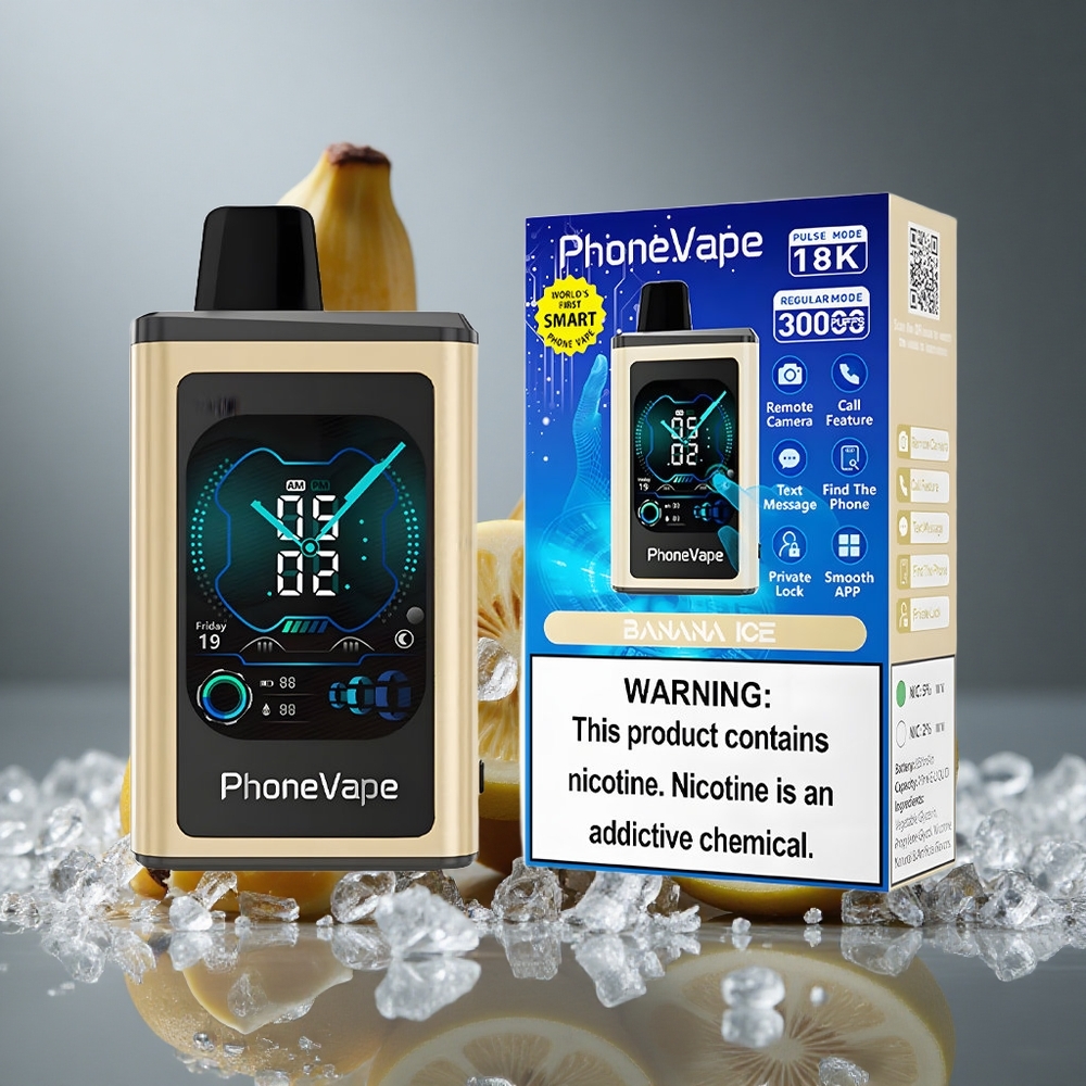 JNR PhoneVape 30000パフ バナナアイス ターボモード フルディスプレイ