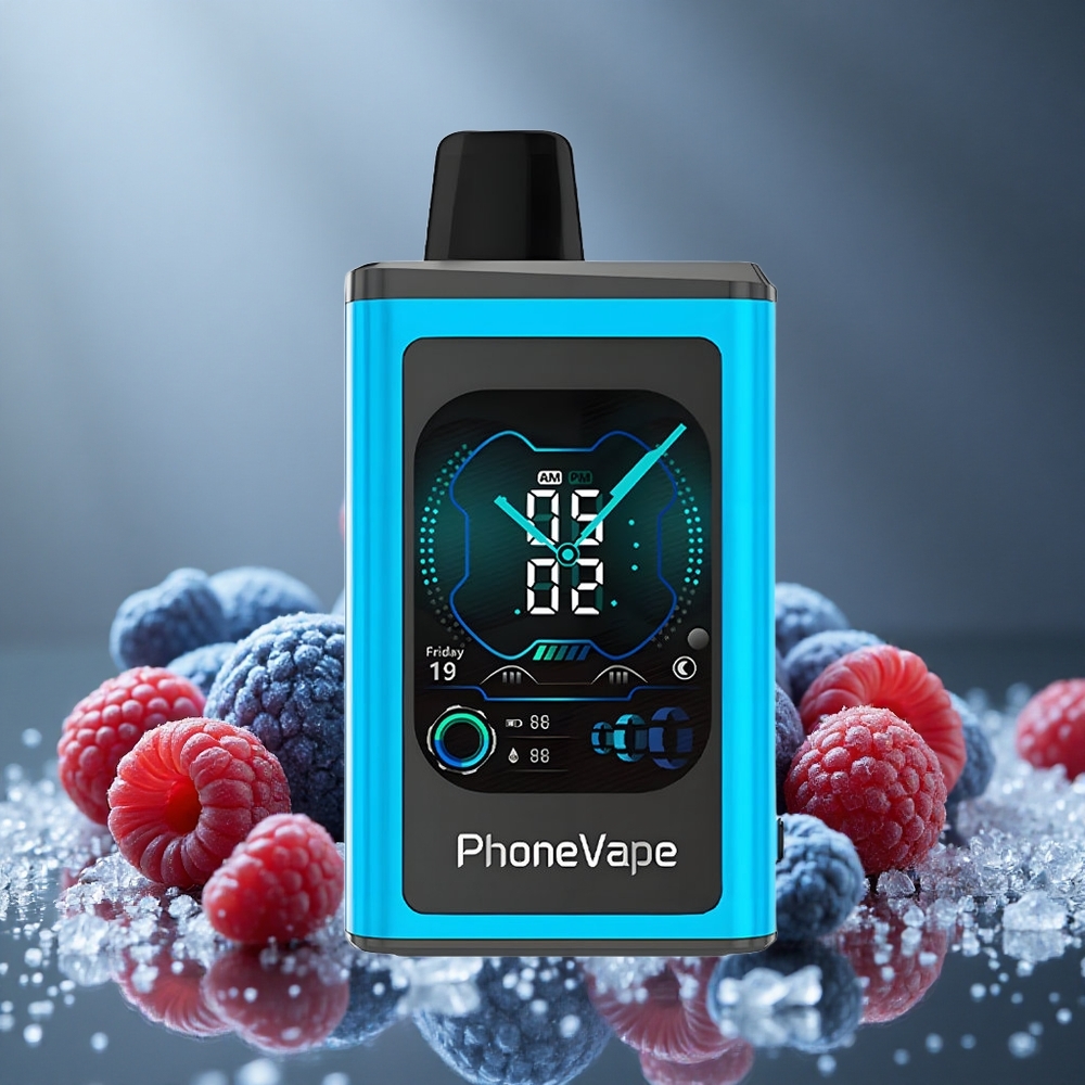 JNR PhoneVape 30000パフ ブルーレズアイス リチャージャブル アジャスタブルエアフロー