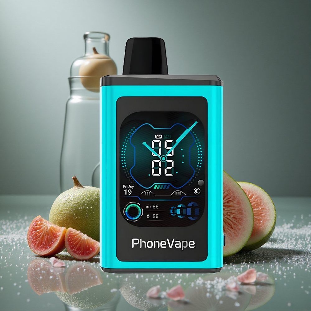 JNR PhoneVape 30000パフ マイアミミント フルディスプレイ画面 タイプC充電