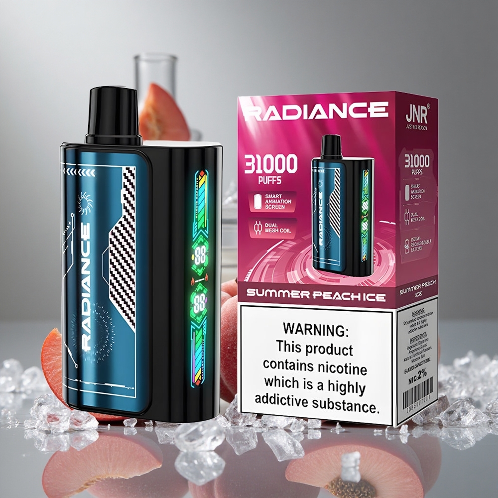 JNR Radiance 31000パフ サマーピーチアイス 28ml E-liquid 950mAh バッテリー