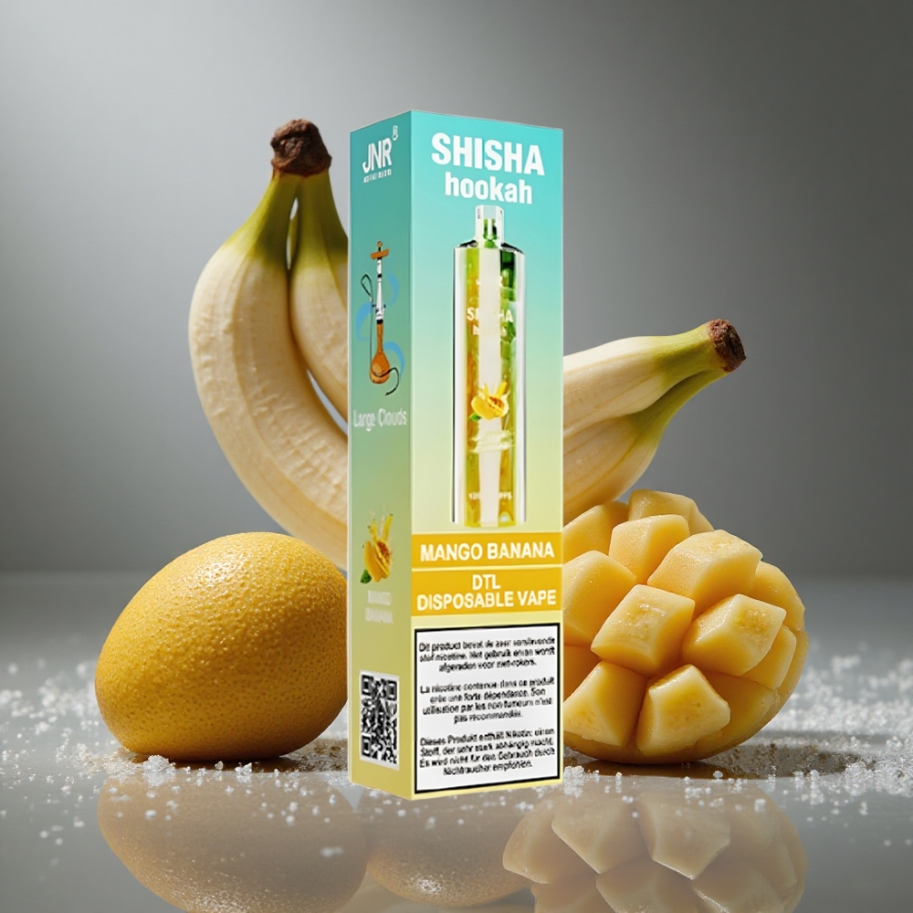 JNR Shisha Hookah 12000 パフ 750mAh マンゴーバナナ 使い捨てベイプ