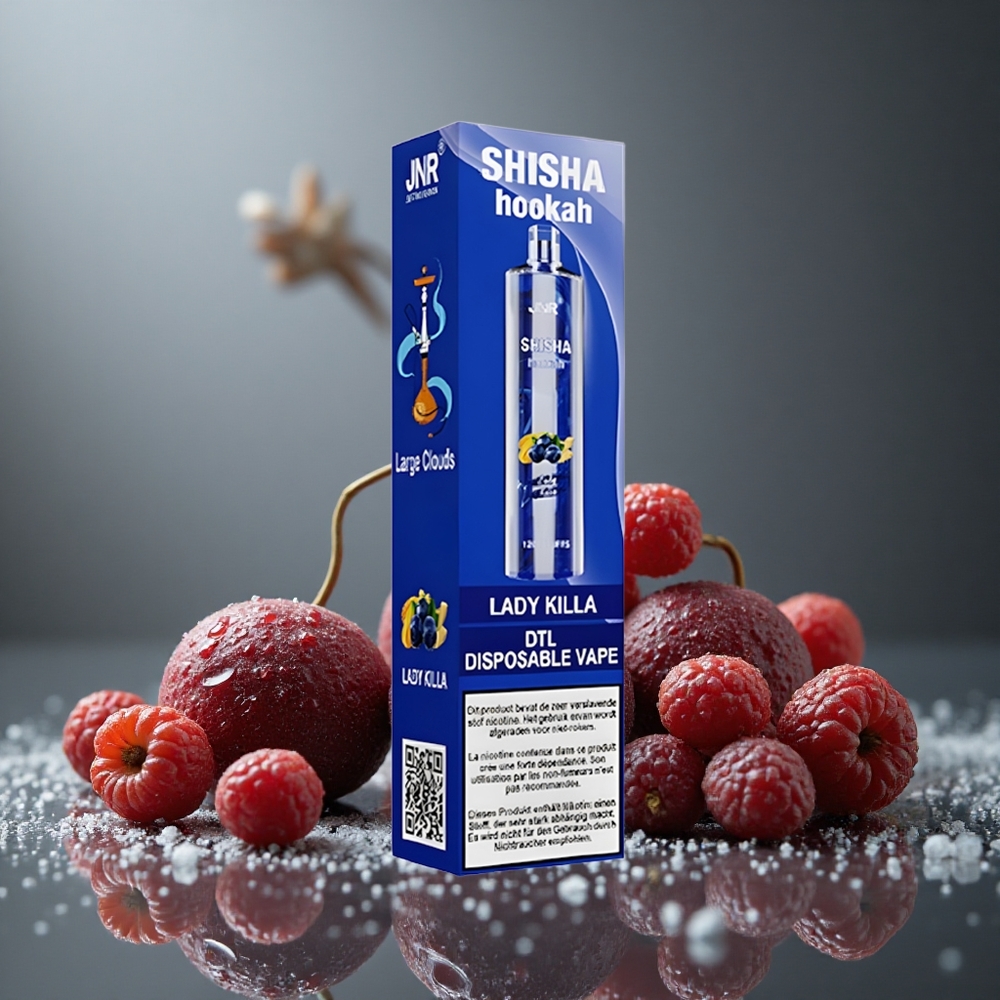 JNR Shisha Hookah 12000パフ 24ml 06オームメッシュコイル ディスポーザブルベイプ レディキラー