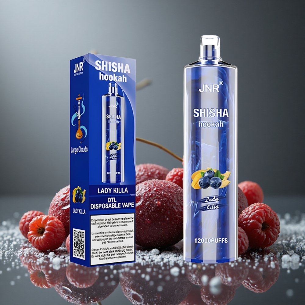 JNR Shisha Hookah 12000パフ 24ml 06オームメッシュコイル ディスポーザブルベイプ レディキラー