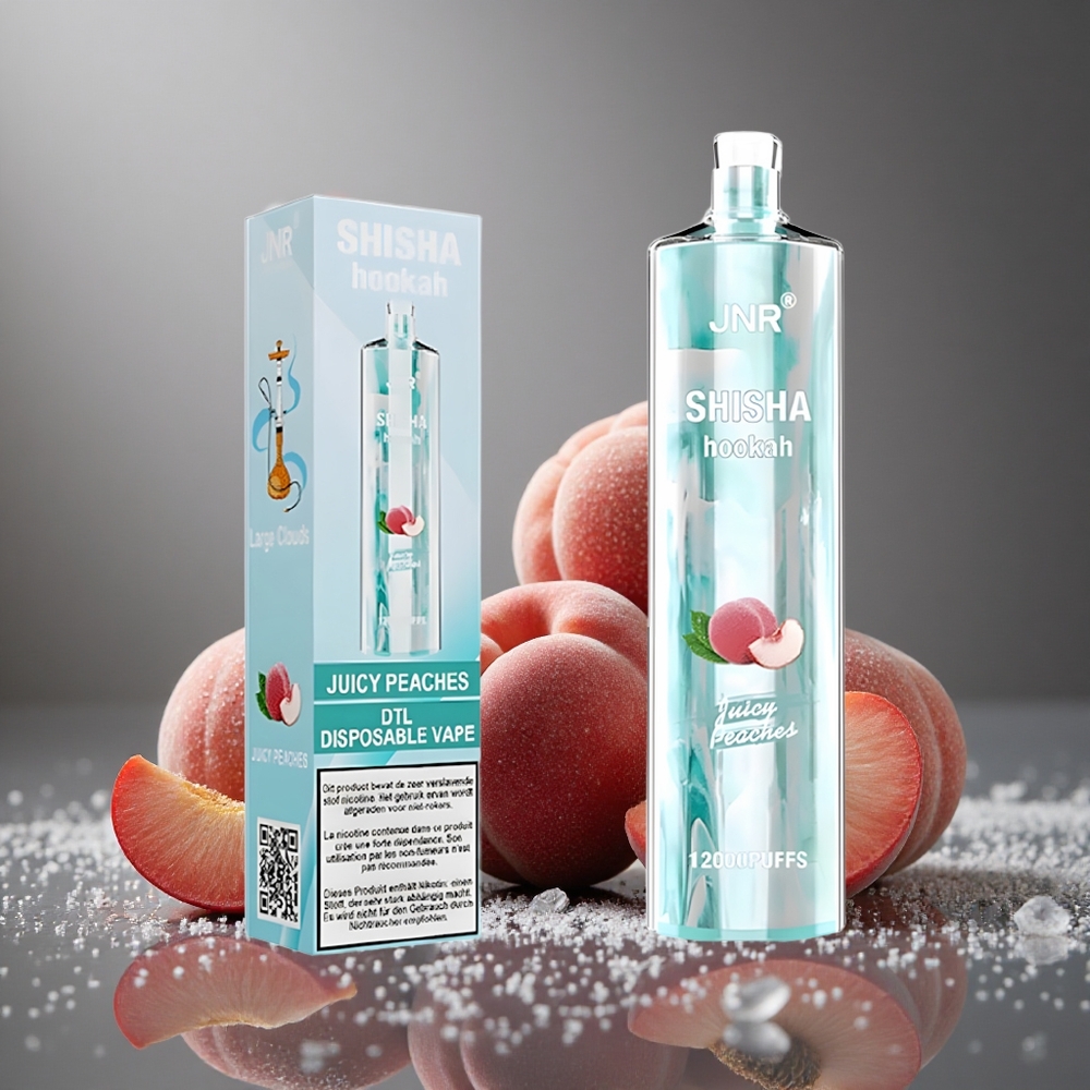 JNR Shisha Hookah 12000パフ 750mAh ジューシーピーチェス ディスポーザブルベイプ