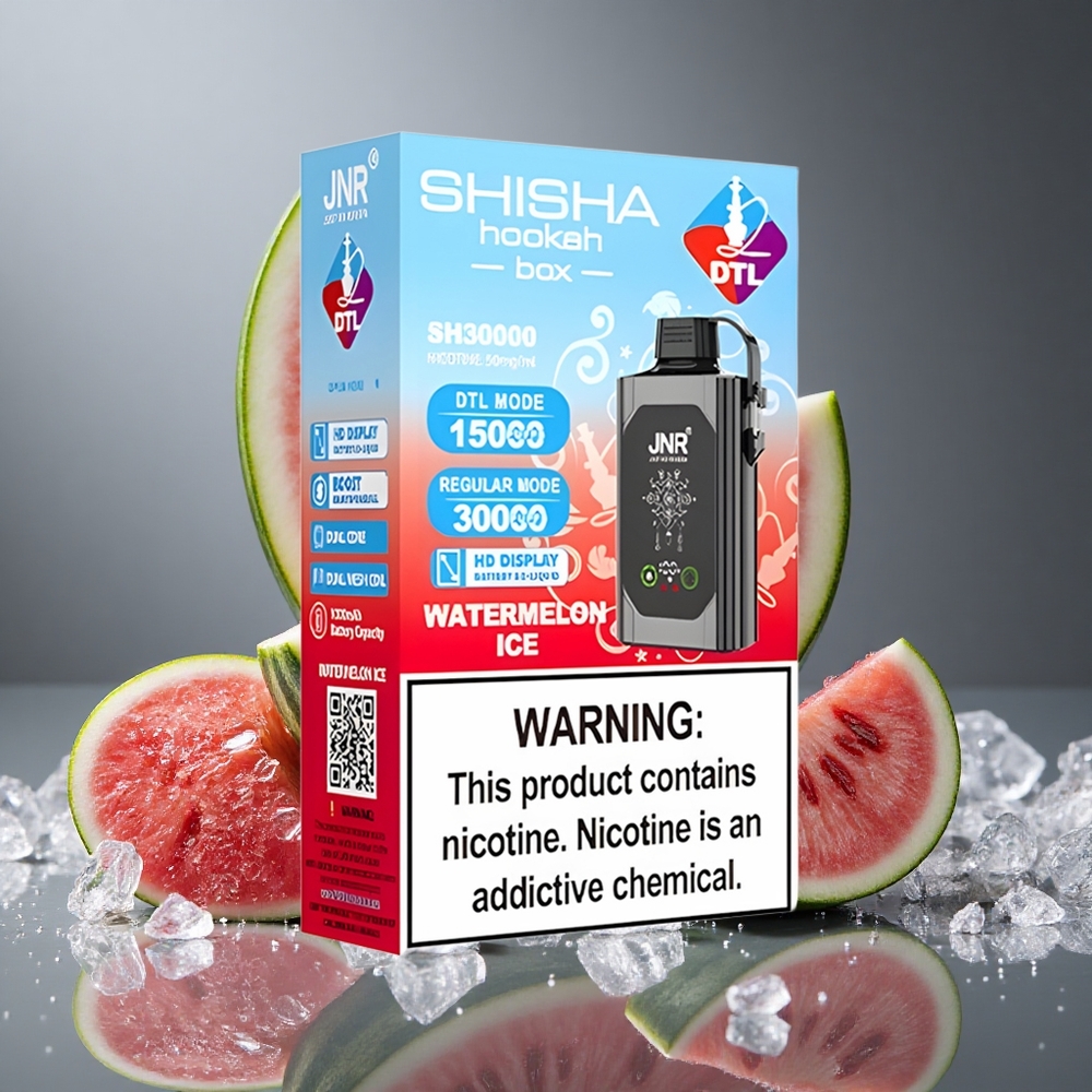 JNR Shisha Hookah Box 20500 パフス デュアルメッシュコイル ウォーターメロンアイス