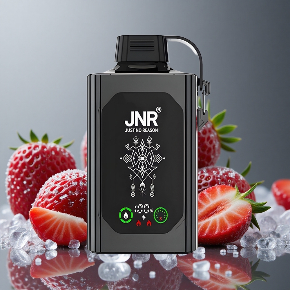 JNR Shisha Hookah Box 20500パフ ストロベリーアイス デュアルメッシュコイル 25ml