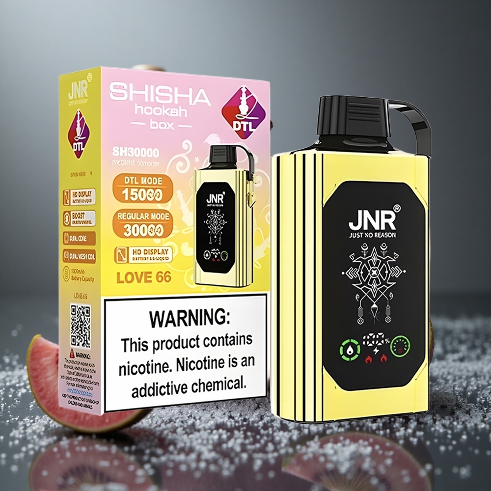 JNR Shisha Hookah Box 20500パフ ディスプレイHD バッテリー容量1000mAh ラブ66