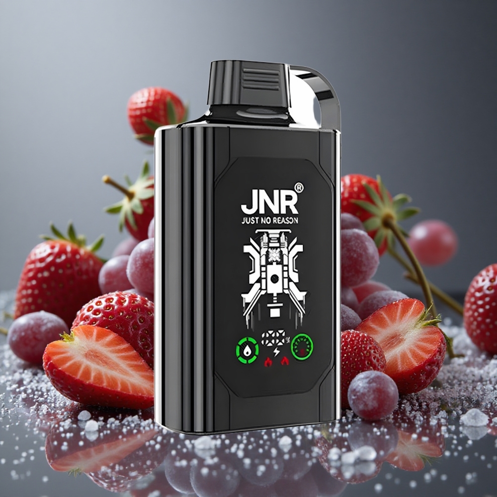 JNR Shisha Hookah Box 20500パフ デュアルメッシュコイル 25ml ストロベリーグレープ