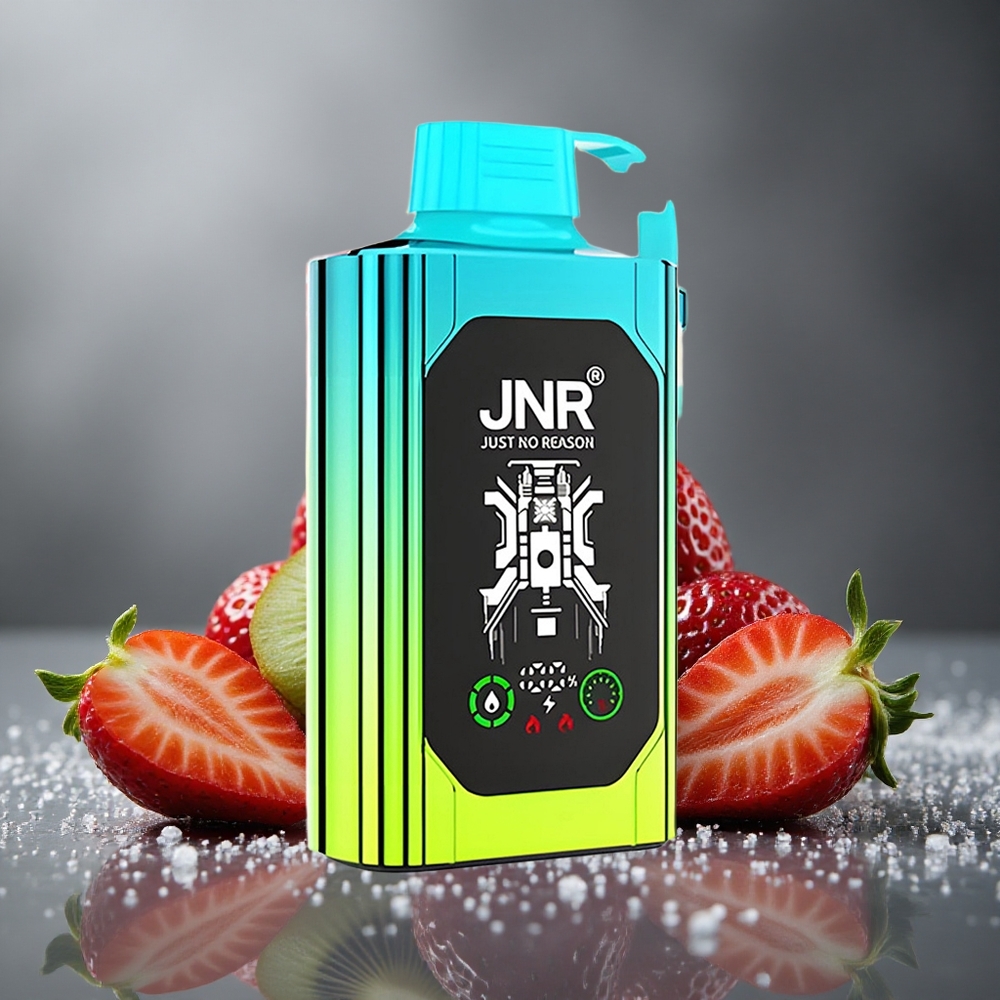 JNR Shisha Hookah Box 20500パフ デュアルメッシュコイル Type-C急速充電 ストロベリーキウイ