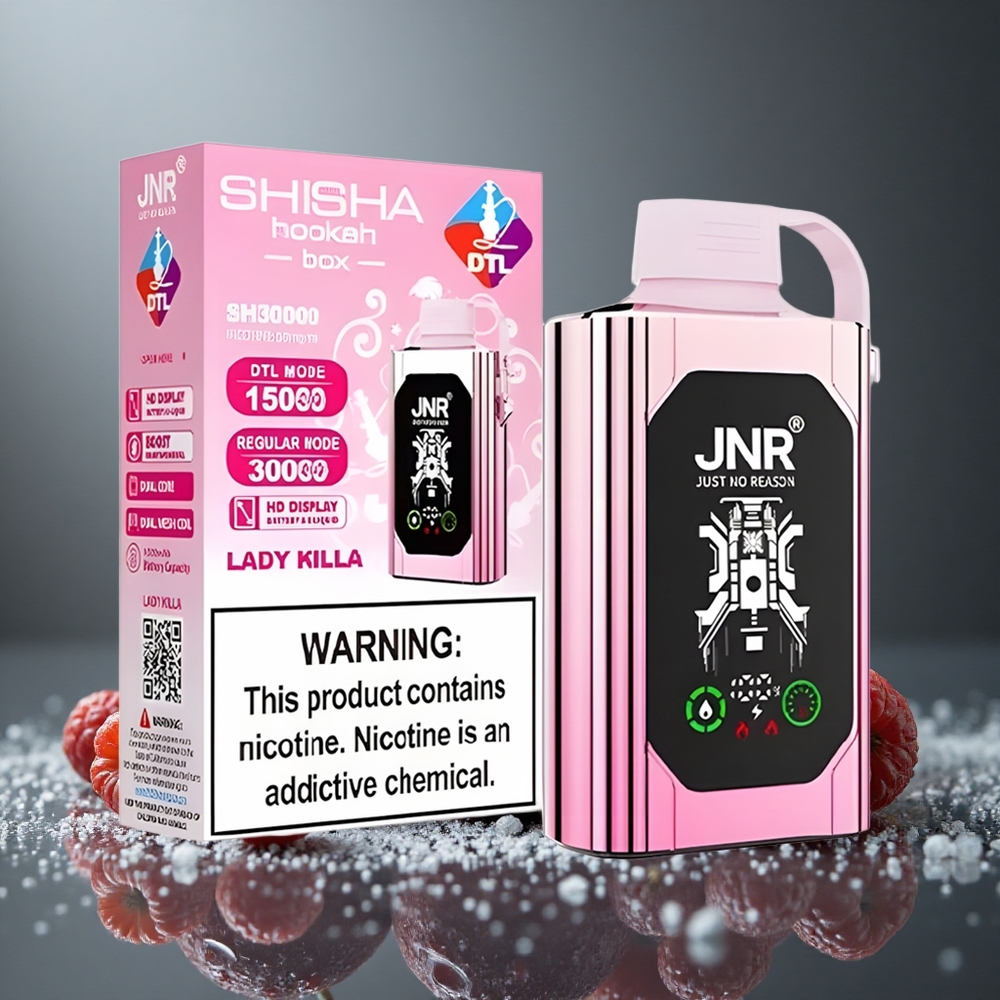 JNR Shisha Hookah Box 20500パフ デュアルメッシュコイル タイプC急速充電 レディキラ