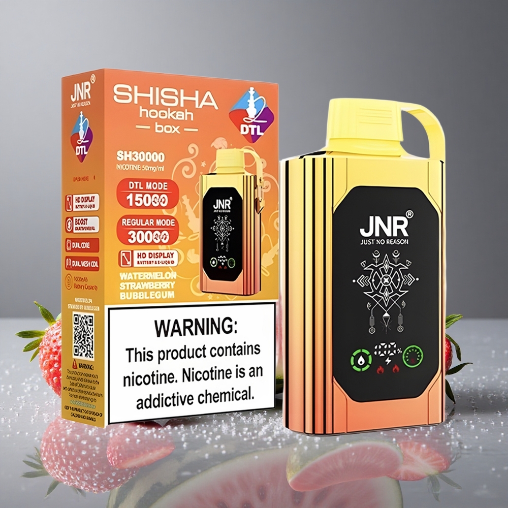 JNR Shisha Hookah Box 20500パフ デュアルメッシュコイル＆デュアルコア スイカイチゴバブルガム