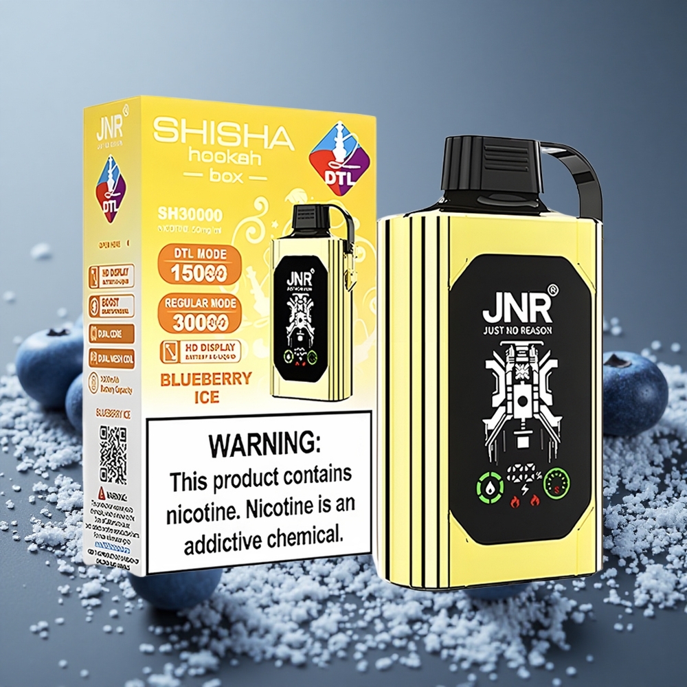 JNR Shisha Hookah Box 20500パフ ブルーベリーアイス 1000mAhバッテリー 25mlリキッド