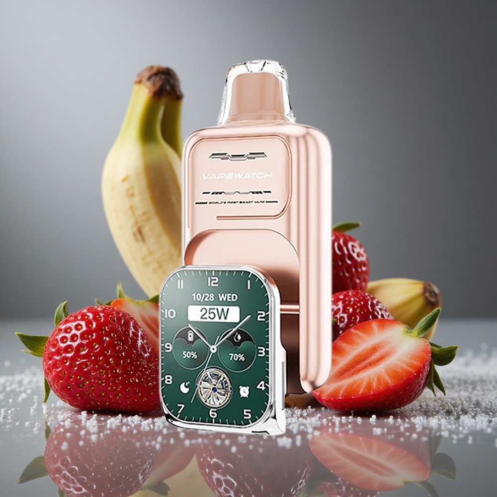 JNR Vape Watch 30000 パフ ストロベリーバナナ 1000mAh 19mL
