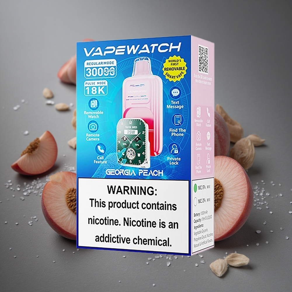 JNR Vape Watch 30000パフ ジョージアピーチ 1000mAh 19mL