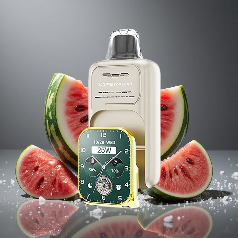 JNR Vape Watch 30000パフス 19mL スイカアイス デュアルメッシュコイル