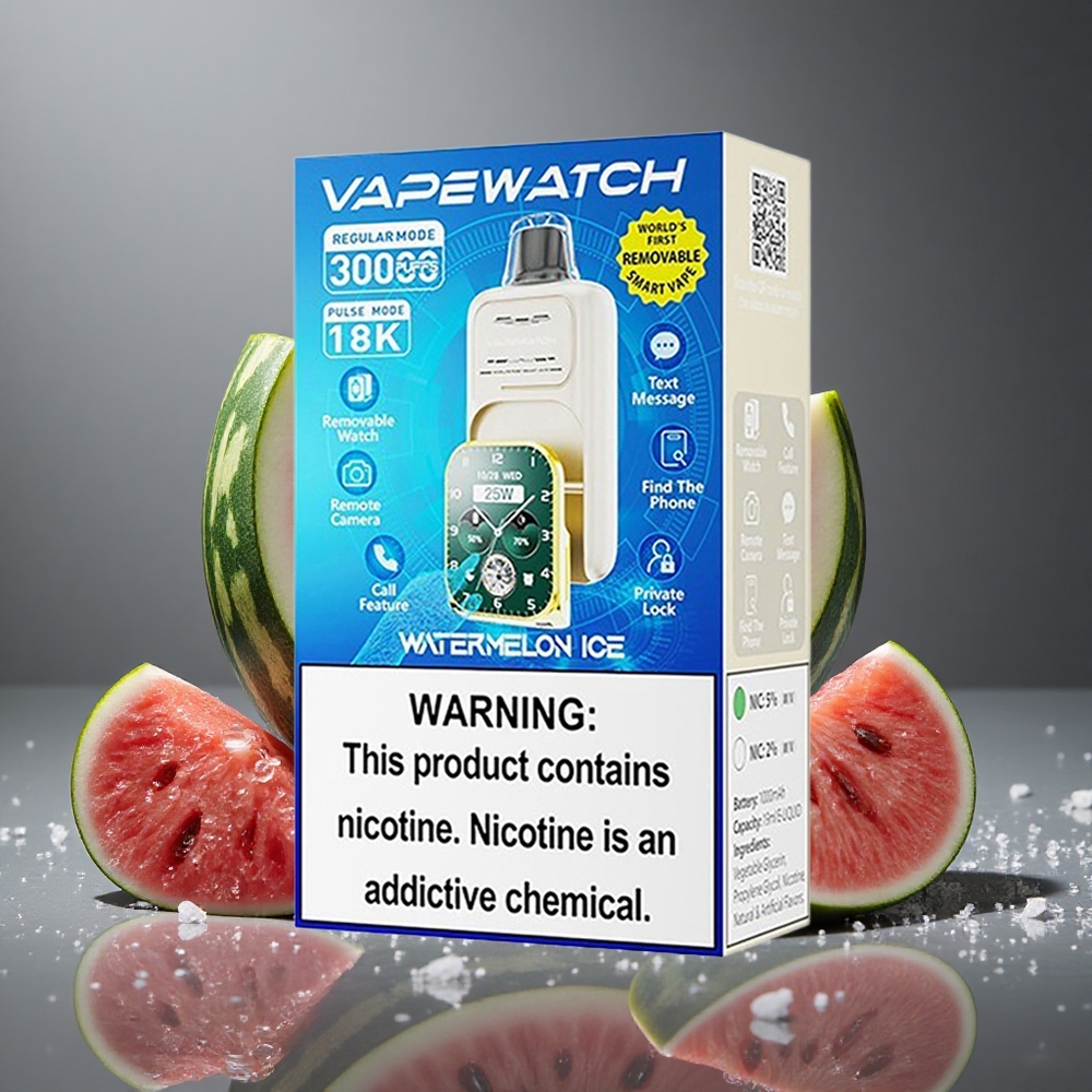 JNR Vape Watch 30000パフス 19mL スイカアイス デュアルメッシュコイル