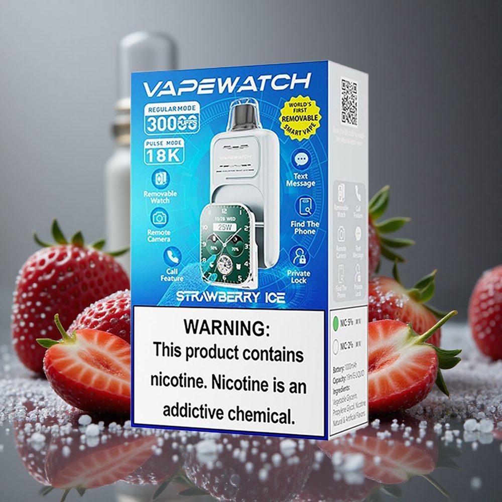JNR Vape Watch 30000パフス ストロベリーアイス 1000mAh 19mL