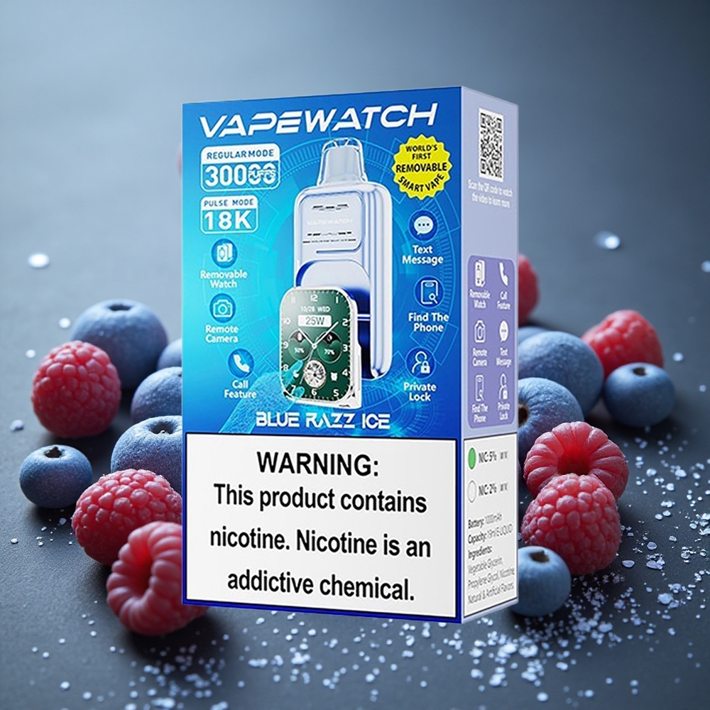 JNR Vape Watch 30000パフス ブルーレズアイス 1000mAh 19mL