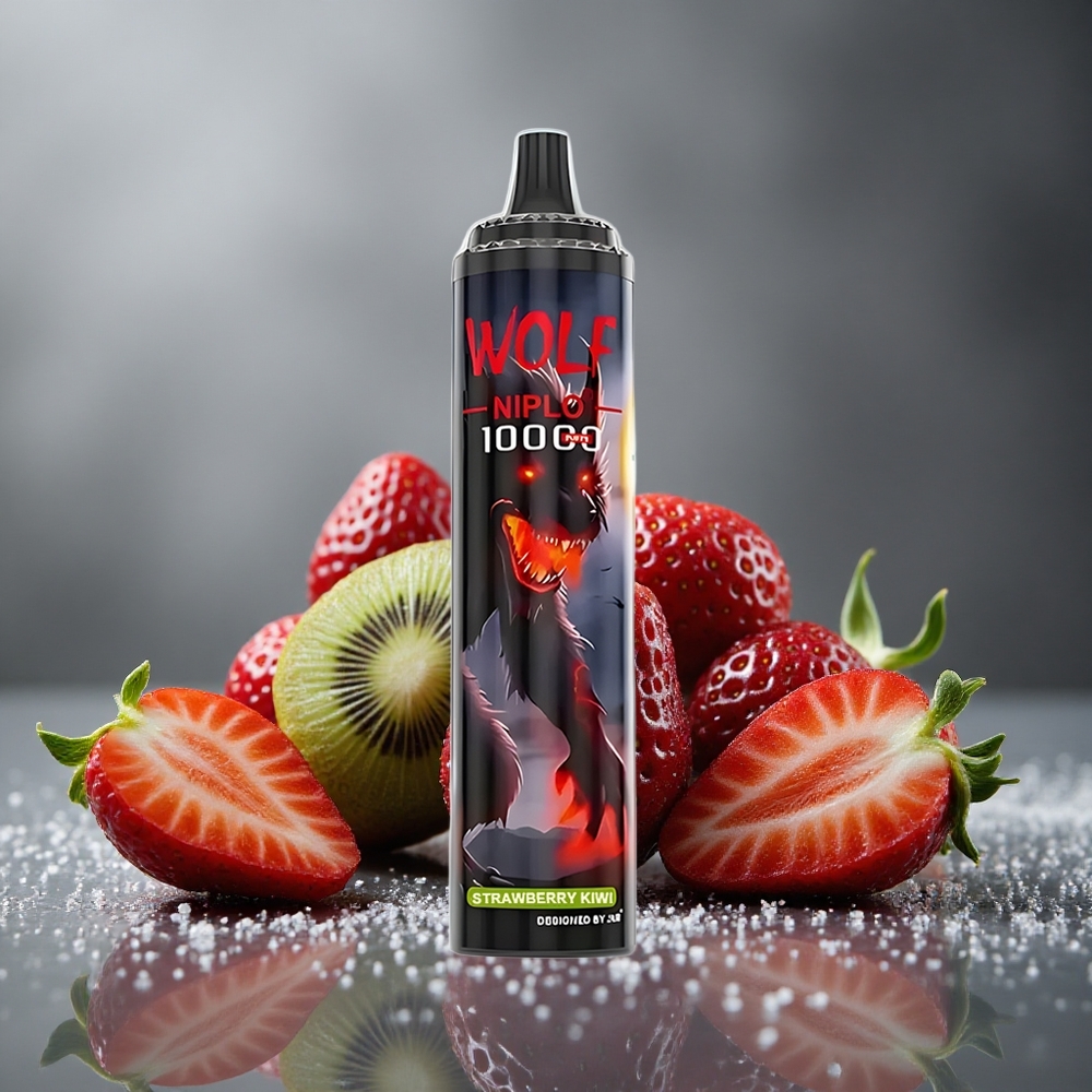 JNR Wolf Niplo 10000 パフ ストロベリーキウイ 10オーム 20ml