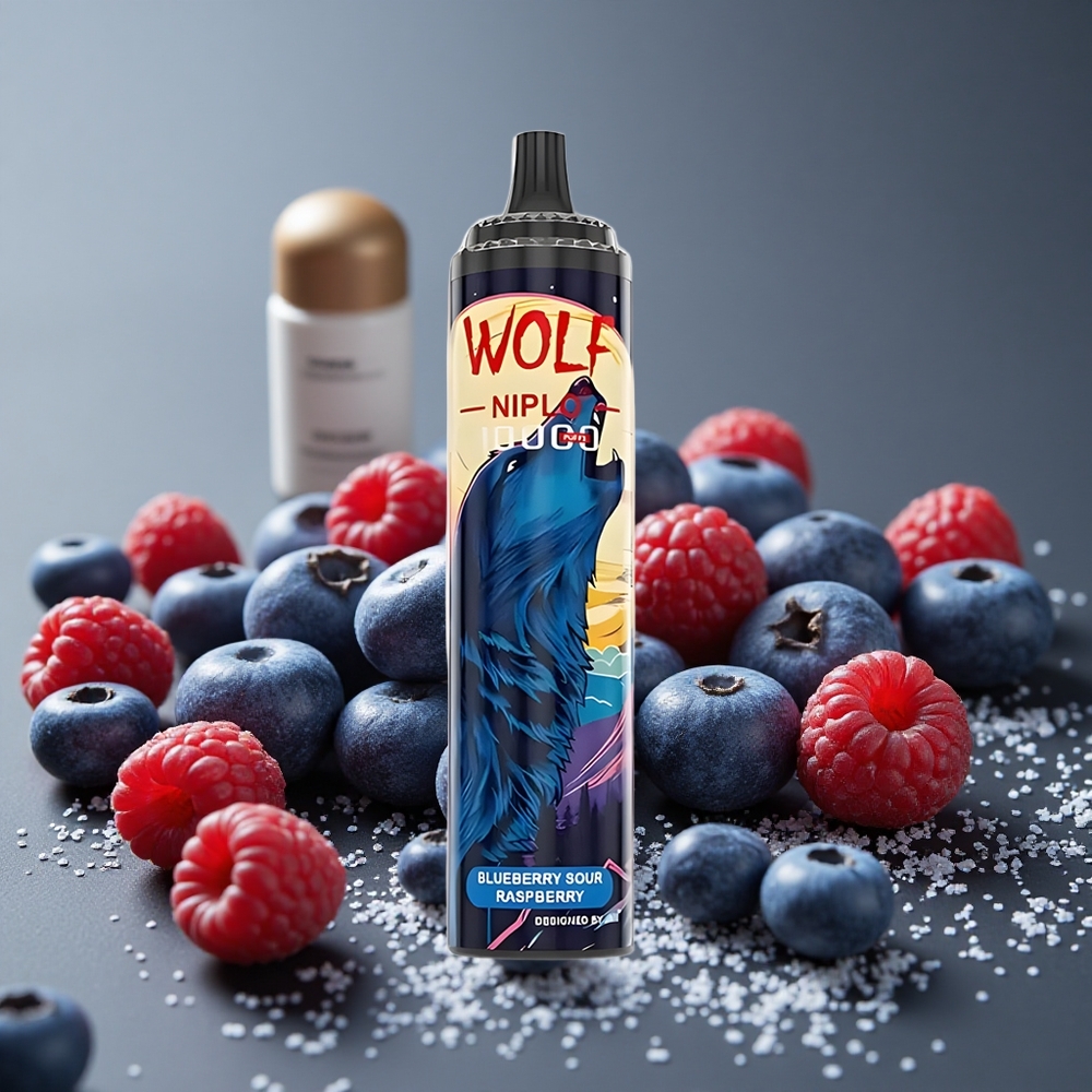 JNR Wolf Niplo 10000 パフ ブルーベリーサワーラズベリー 20ml タイプC